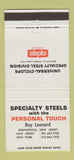 Matchbook Cover - Cyclops Specialty Steel Springfield NJ 30 Strike