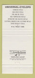 Matchbook Cover - Cyclops Specialty Steel Springfield NJ 30 Strike