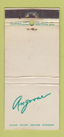 Matchbook Cover - Angovar WORN 30 Stick