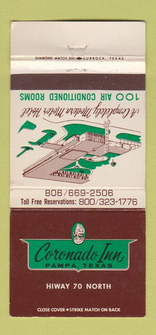 Matchbook Cover - Coronado Inn Pampa TX WEAR 30 Strike