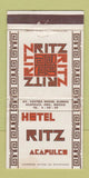 Matchbook Cover - Hotel Ritz Acapulco Mexico 30 Strike