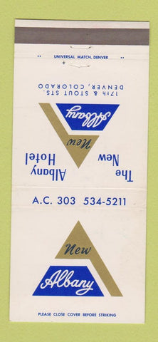Matchbook Cover - New Albany Hotel Denver Colorado 30 Strike