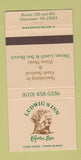 Matchbook Cover - Ludwig's Inn Glenmoore PA 30 Strike