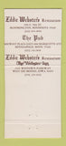 Matchbook Cover Eddie Webster's Bloomington Minneapolis MN Des Moines 30 Strike