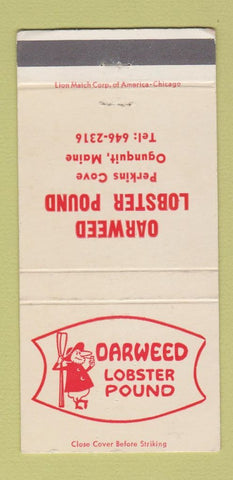Matchbook Cover - Oarweed Lobster Pound Ogunquit ME 30 Strike