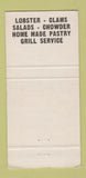Matchbook Cover - Oarweed Lobster Pound Ogunquit ME 30 Strike