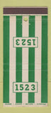 Matchbook Cover - 1523 Restaurant Philadelphia PA 30 Stick