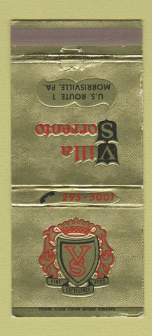 Matchbook Cover - Villa Sorrento Morrisville PA Restaurant 30 Strike
