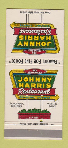 Matchbook Cover - Johnny Harris Restaurant Savannah GA 30 Strike