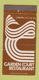 Matchbook Cover - Garden Court Restaurant Corning Hilton Inn NY 30 Strike