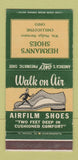 Matchbook Cover - Airfilk Shoes Hermann's Shoes Chillicothe OH 30 Strike