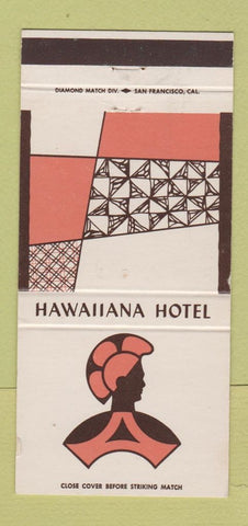 Matchbook Cover - Hawaiiana Hotel Hawaii? 30 Strike