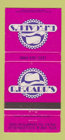 Matchbook Cover - RH Carr's Restaurant Lionville? PA? 30 Strike