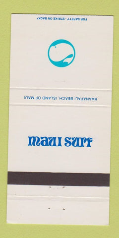 Matchbook Cover - Maui Surf Kaanapali Beach Hawaii 30 Strike