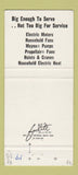 Matchbook Cover Robbins and Myers Springfield OH Electric Motors Pumps 30 Strike