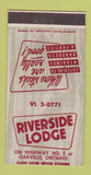 Matchbook Cover - Riverside Lodge Oakville ON 30 Strike