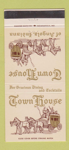 Matchbook Cover - Town House Restaurant Angola IN 30 Strike