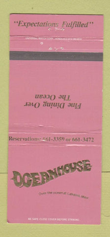 Matchbook Cover - Oceanhouse Restaurant Lahaina Maui Hawaii 30 Strike