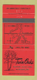 Matchbook Cover - Twin Oaks Restaurant Cranston RI 30 Strike