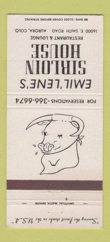 Matchbook Cover - Emil Lene's Sirloin House Aurora Colorado  30 Strike