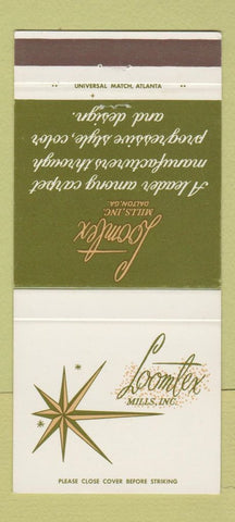 Matchbook Cover - Loomtex Mills Dalton GA 30 Strike