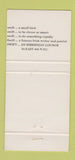 Matchbook Cover - Swift Restaurant New York City  30 Strike
