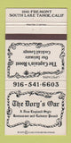 Matchbook Cover - The Dory's Oar Restaurant South Lake Tahoe CA 30 Strike