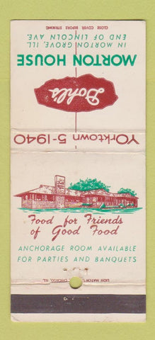 Matchbook Cover - Dohl's Morton House Morton Grove IL 30 Strike