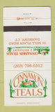 Matchbook Cover - Cinnamon Teals Danbury CT restaurant 30 Strike