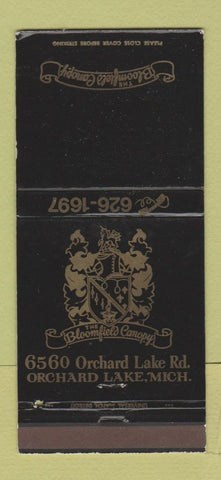 Matchbook Cover - Bloomfield Canopy Orchard Lake MI 30 Strike