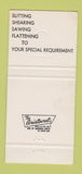 Matchbook Cover - Vincent Aluminum Metals Brass Union NJ 30 Strike