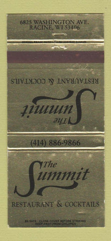 Matchbook Cover - Summit Restaurant Racine WI WEAR 30 Strike