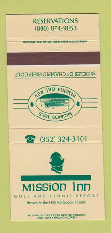 Matchbook Cover - Mission Inn Golf Tennis Resort Orlando FL 30 Strike