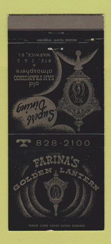 Matchbook Cover - Farina's Golden Lantern Warwick RI WEAR #1 BLACK 30 Strike