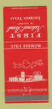 Matchbook Cover - First National Bank Lockney TX 30 Strike