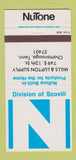 Matchbook Cover - NuTone Scovill Mills Lupton Supply Chattanooga TN 30 Strike