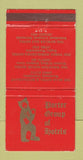 Matchbook Cover - Porter Hotels Woodstock Rugby Birkenhead UK WEAR 30 Strike