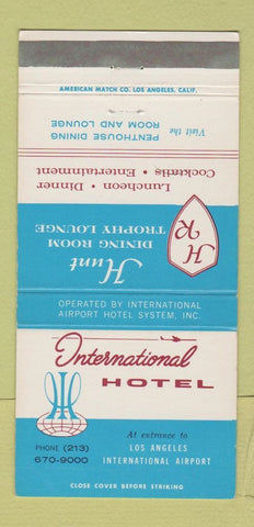 Matchbook Cover - International Hotel Los Angeles CA Airport 30 Strike
