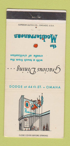 Matchbook Cover - The Mediterranean Restaurant Omaha NE WEAR 30 Strike