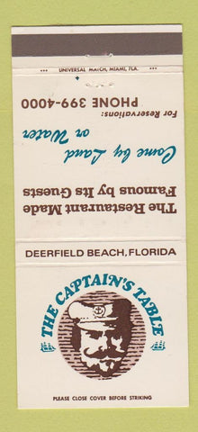 Matchbook Cover - The Captain's Table Restaurant Deerfield Beach FL 30 Strike