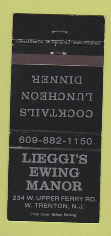 Matchbook Cover - Lieggi's Ewing Manor West Trenton NJ Restaurant 30 Strike