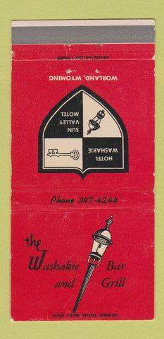 Matchbook Cover - Washakie Bar and Grill Worland WY 30 Strike