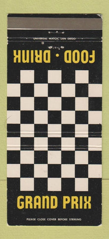 Matchbook Cover - Grand Prix Restaurant San Diego CA 30 Strike