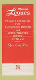 Matchbook Cover - Mamma Leone's Restaurant New York City 30 Strike