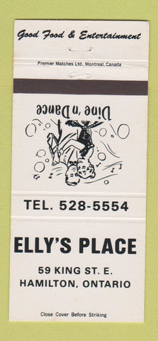 Matchbook Cover - Elly's Place Hamilton ON restaurant 30 Strike
