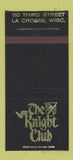 Matchbook Cover - The Knight Club La Crosse WI 30 Strike