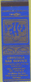 Matchbook Cover - Crystola Bar Service Colorado Springs CO Crystola