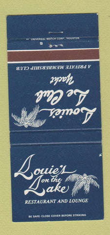 Matchbook Cover - Louie's Le Club Yacht Restaurant Houston TX Austin 30 Strike