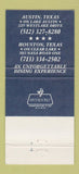 Matchbook Cover - Louie's Le Club Yacht Restaurant Houston TX Austin 30 Strike