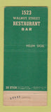 Matchbook Cover - 1523 Restaurant Philadelphia PA 30 Stick